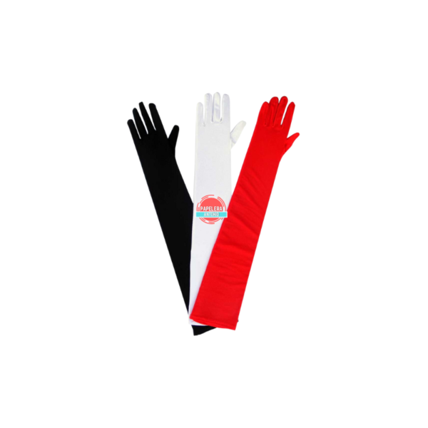 Guantes largos tela