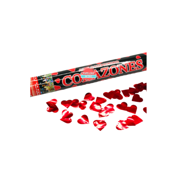 Lanza papel corazones